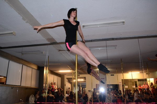 Jane&#039;s debut pole dancing performance at Studio Verve&#039;s December 2011 Open Night
